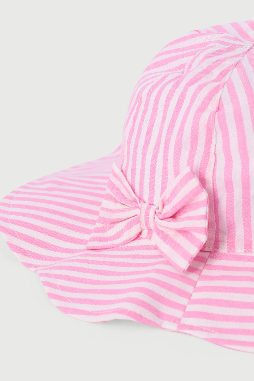 Scallop Hem Bucket Hat - Pink
