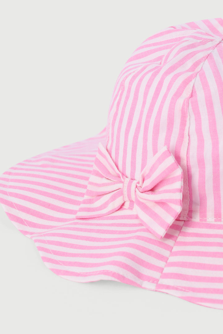 Scallop Hem Bucket Hat - Pink