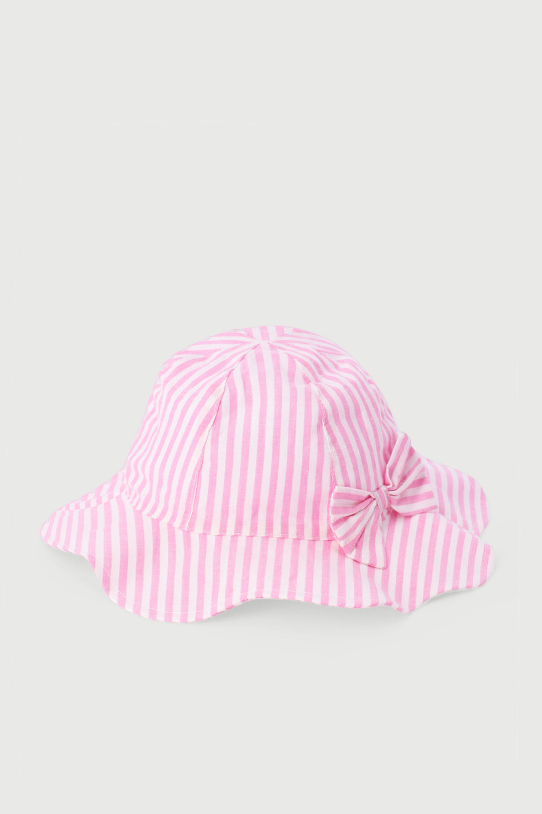 Scallop Hem Bucket Hat - Pink