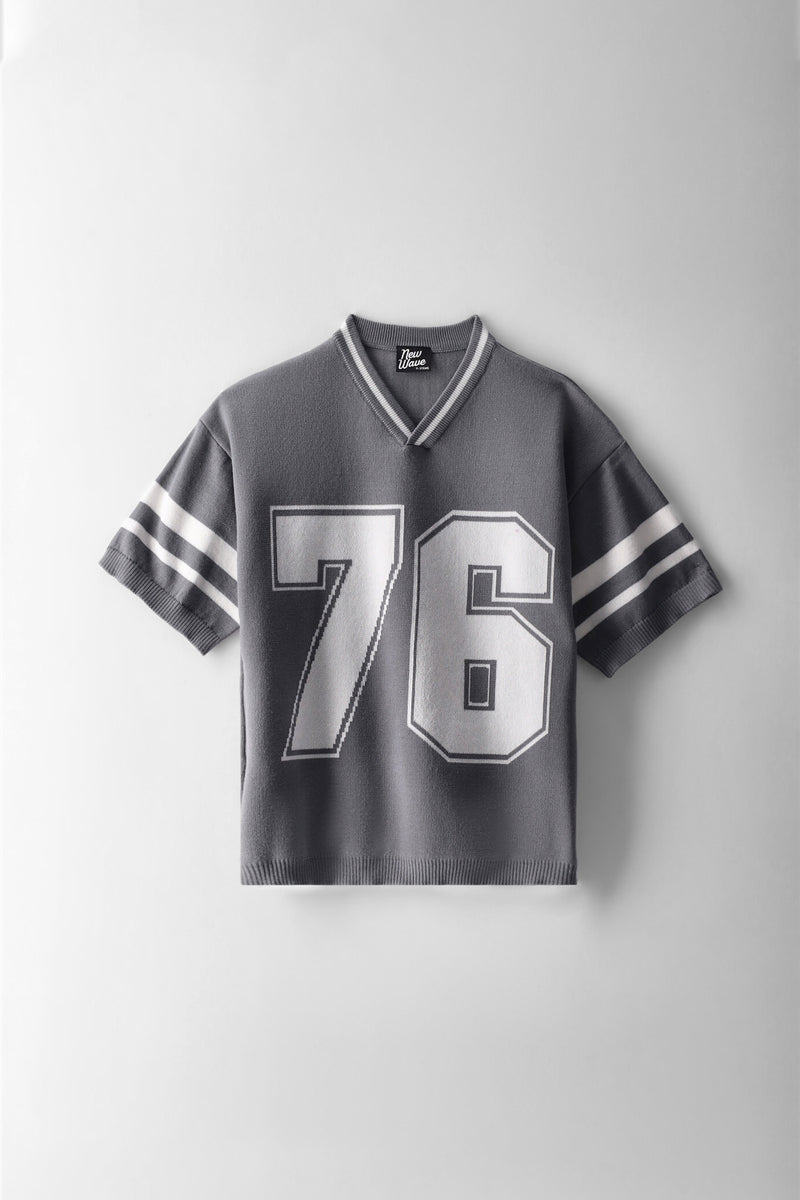 Boys 76 Sports Knit T-Shirt - Grey