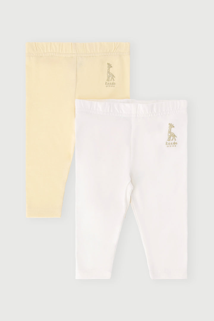 Keedo Baby Girls 2 Pack Legging - Yellow