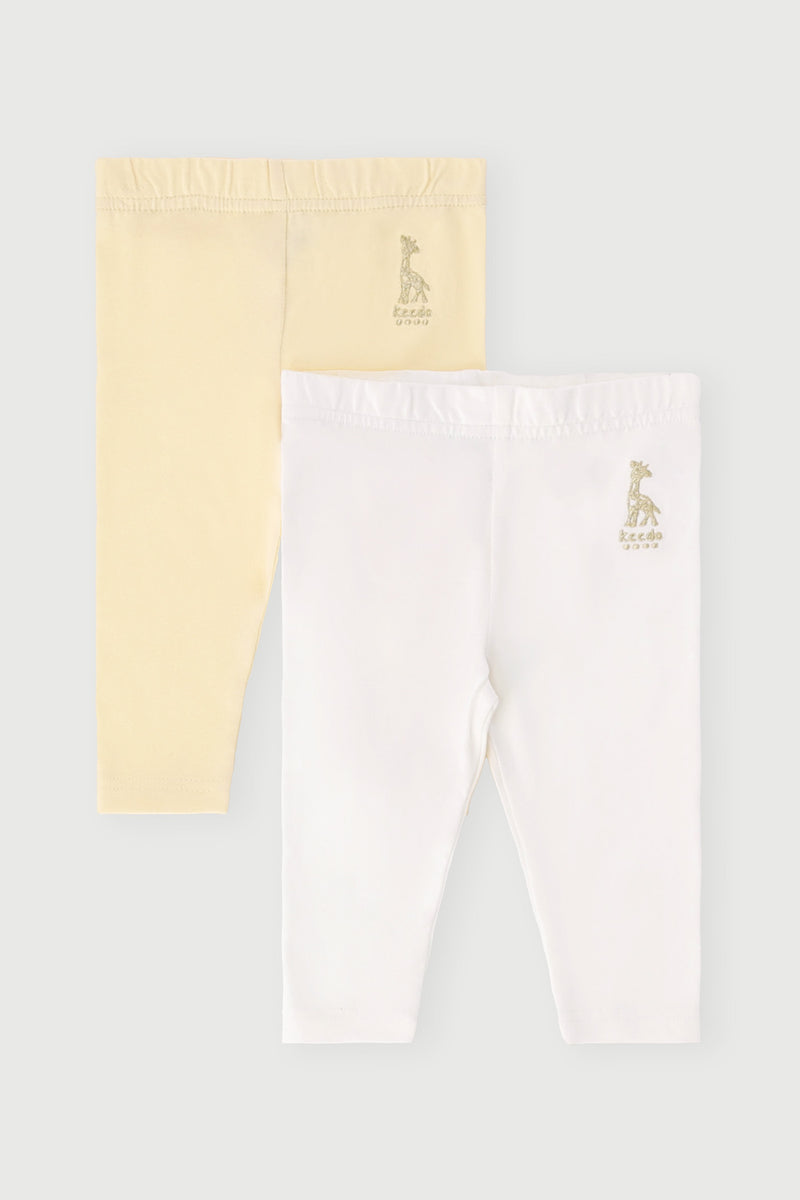 Keedo Baby Girls 2 Pack Legging - Yellow