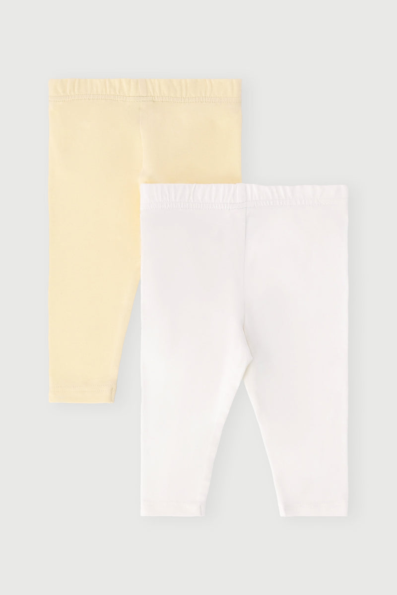 Keedo Baby Girls 2 Pack Legging - Yellow