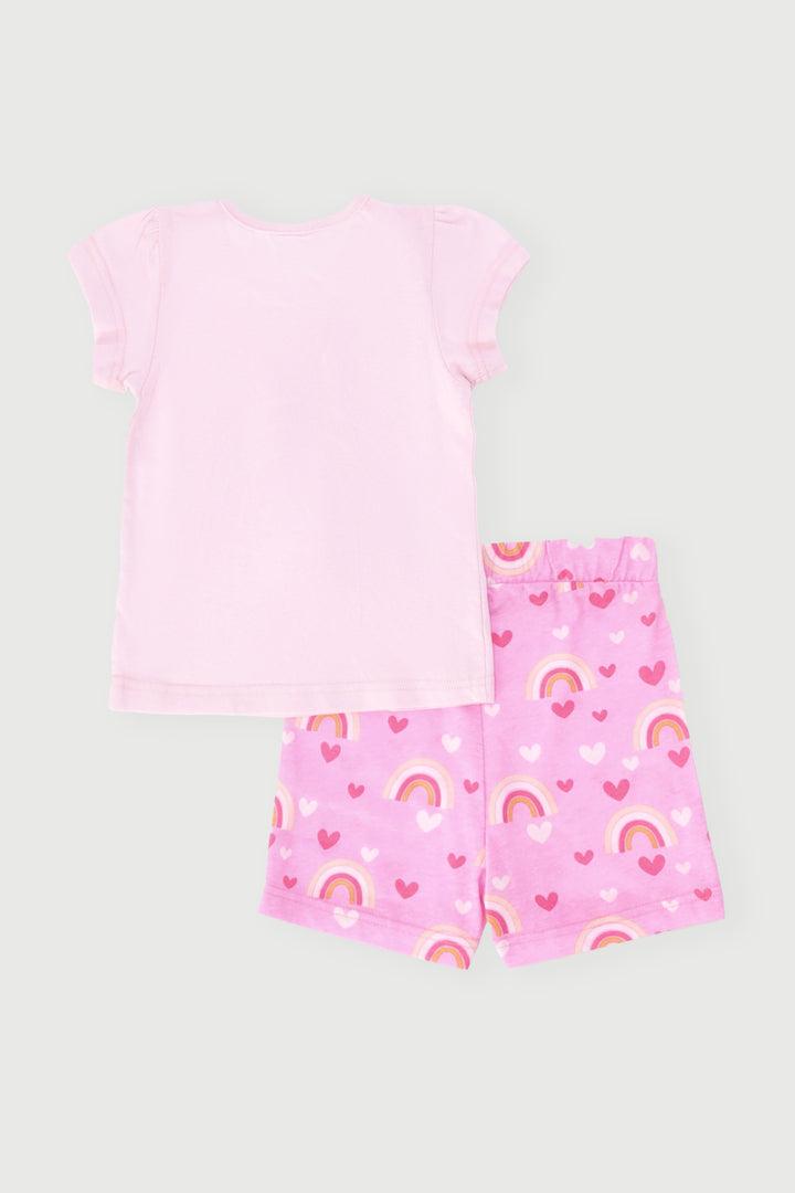 Baby Girls Rainbow Knit Set - Pink