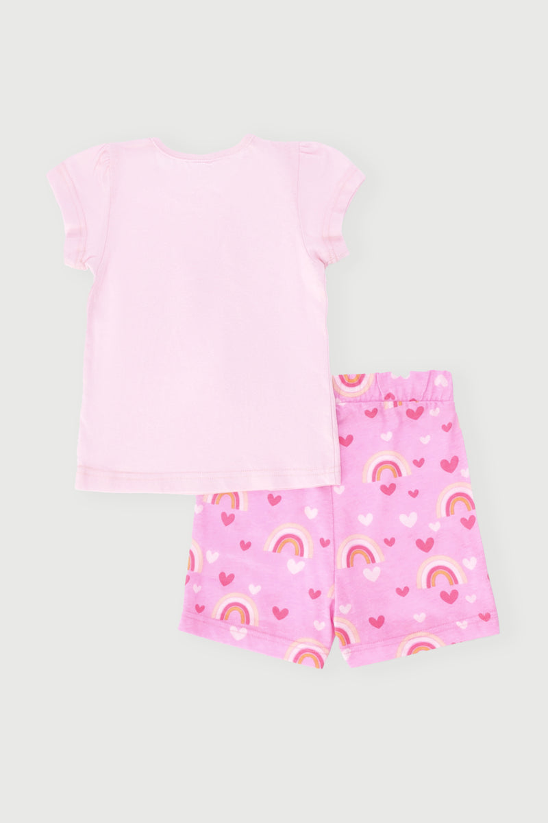 Baby Girls Rainbow Knit Set - Pink