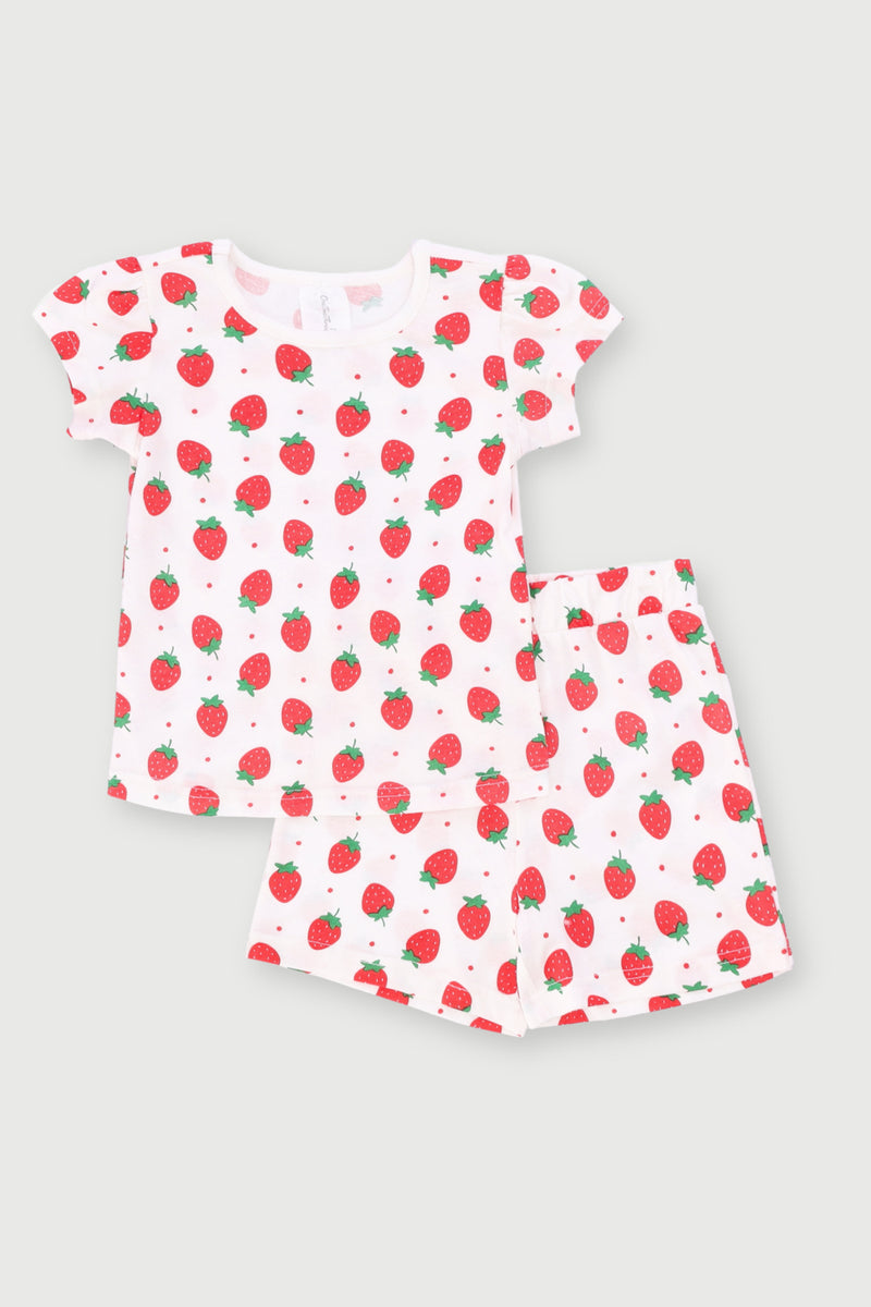 Baby Girls Strawberry Knit Set - Cream