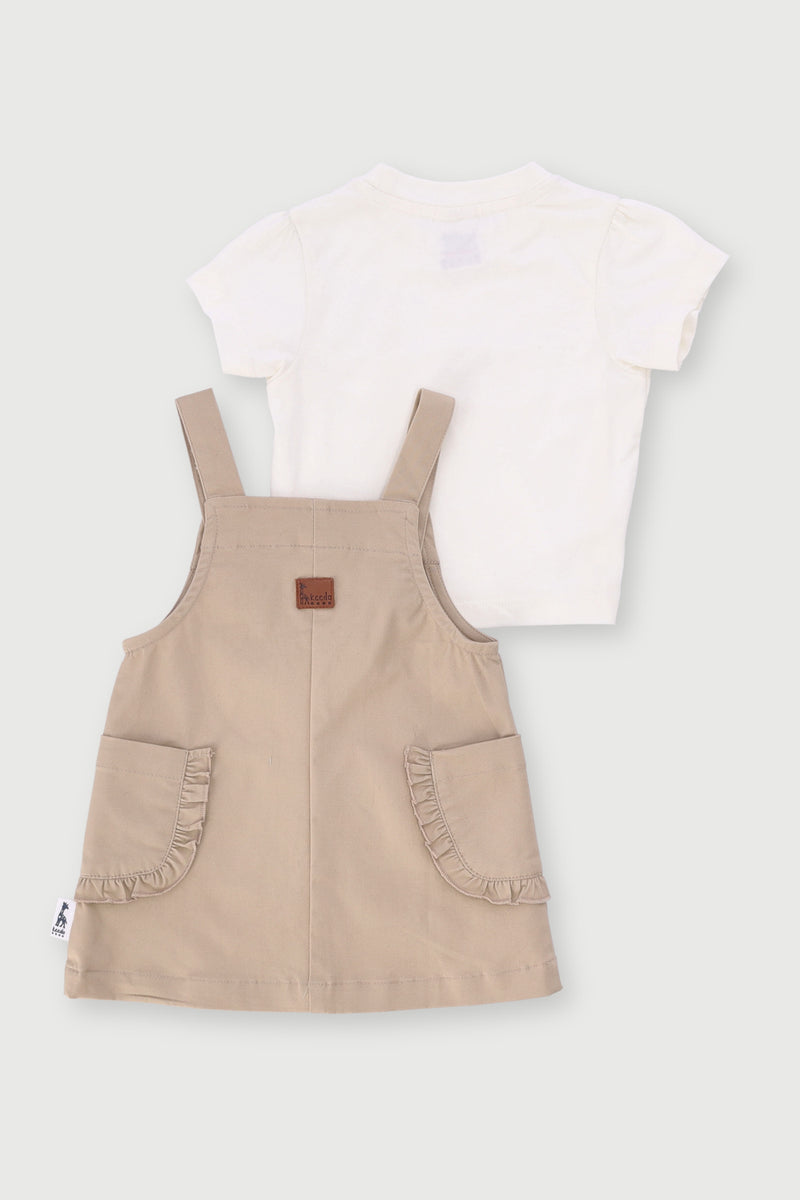 Keedo Baby Girls Pinni Set - Stone