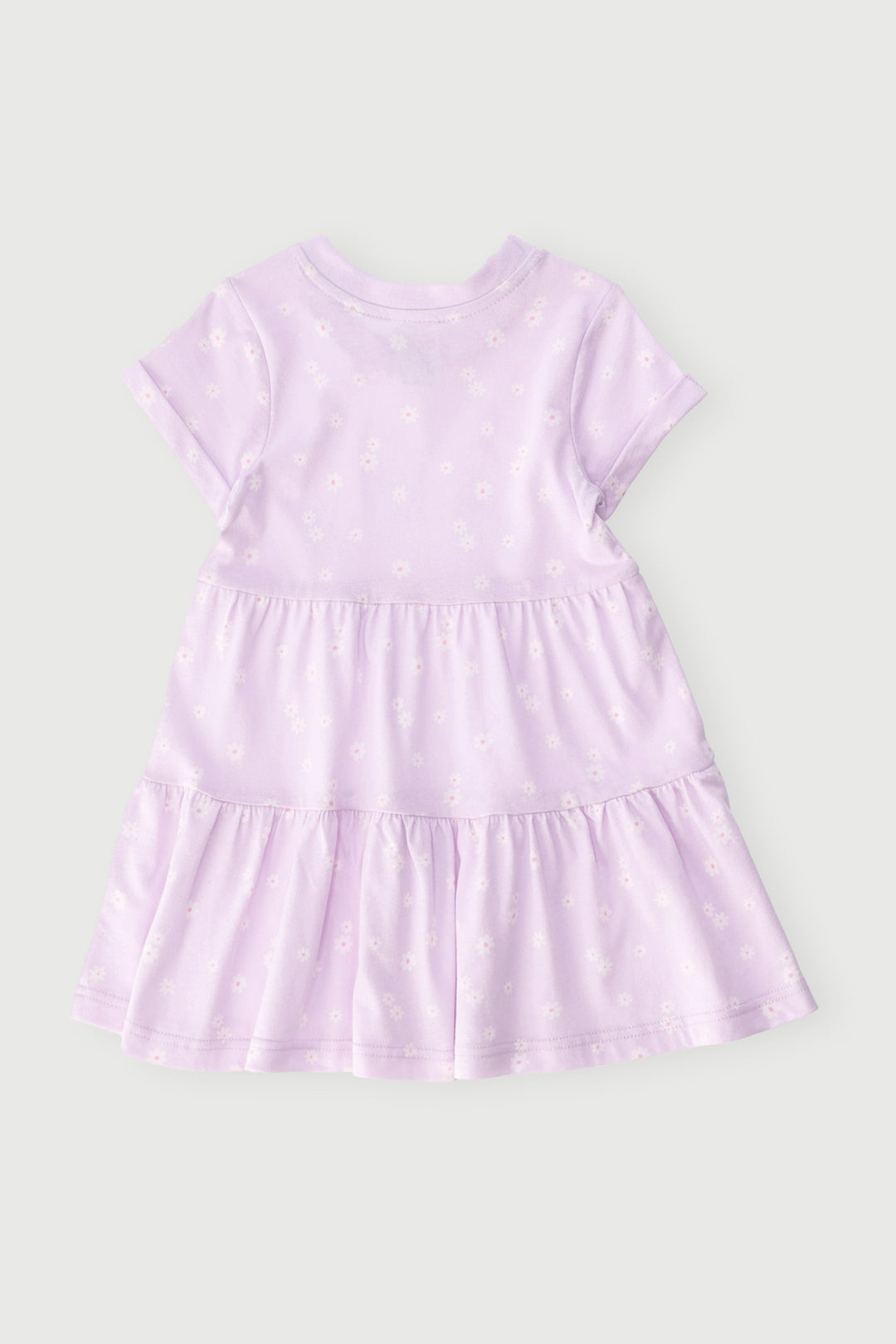 Baby Girls Ditsy Tiered Dress - Lilac