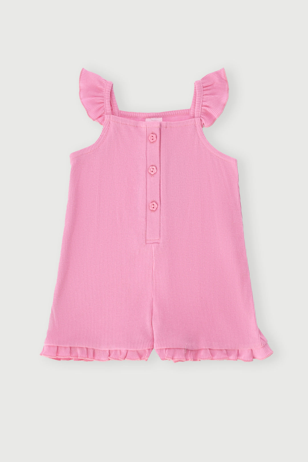Baby Girls Sleeveless Strappy Romper - Pink