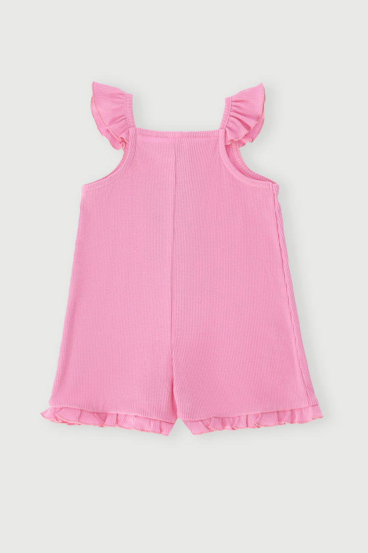 Baby Girls Sleeveless Strappy Romper - Pink