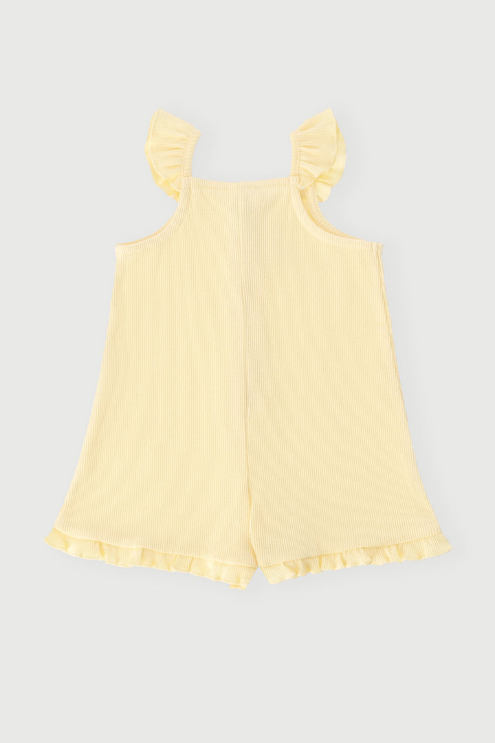 Baby Girls Sleeveless Strappy Romper - Yellow