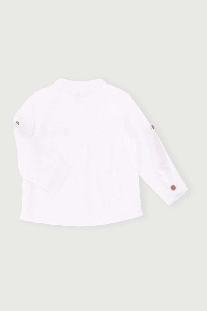 Baby Boys Occasion Shirt - White