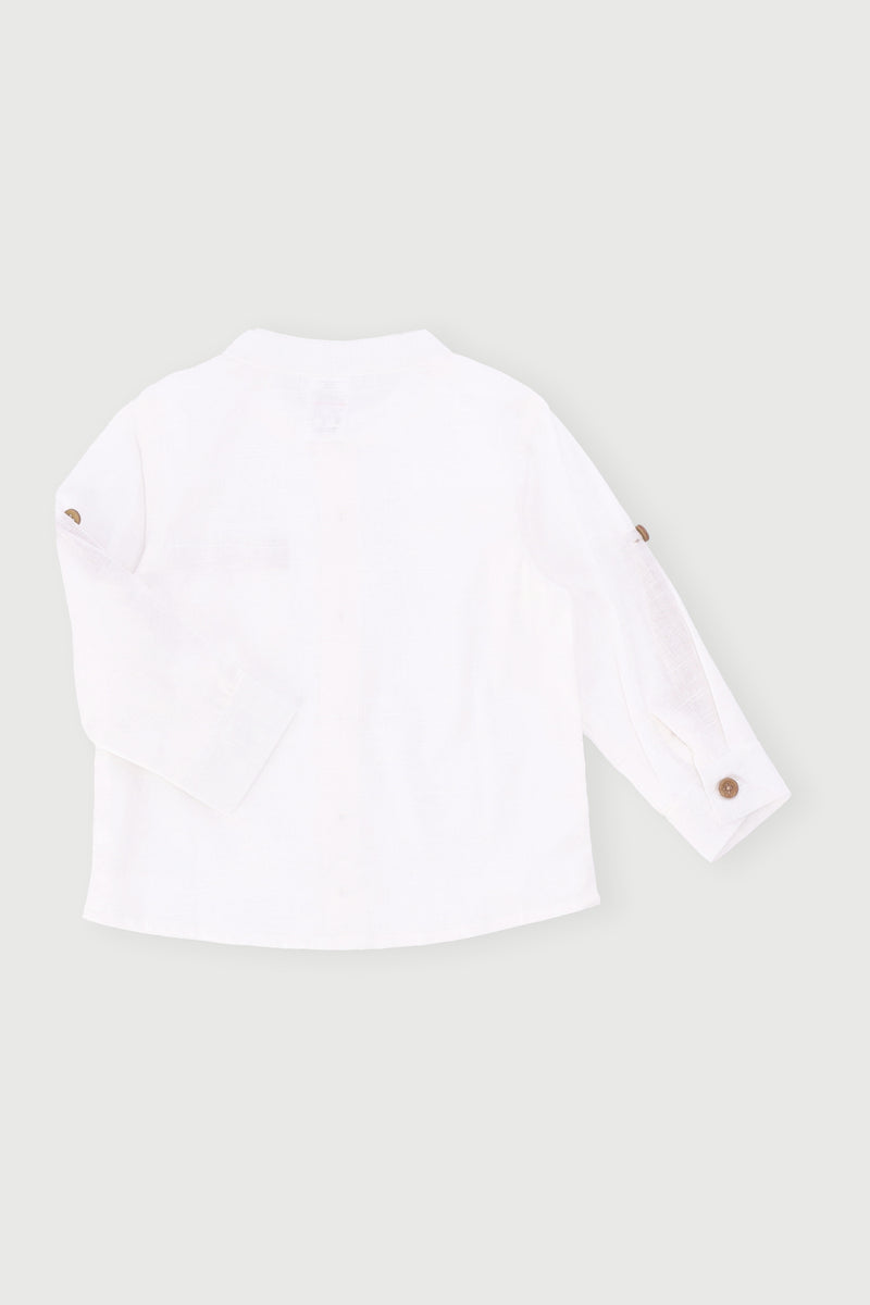 Baby Boys Occasion Shirt - White