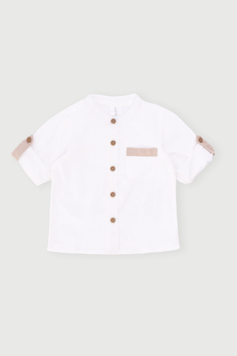 Baby Boys Occasion Shirt - White