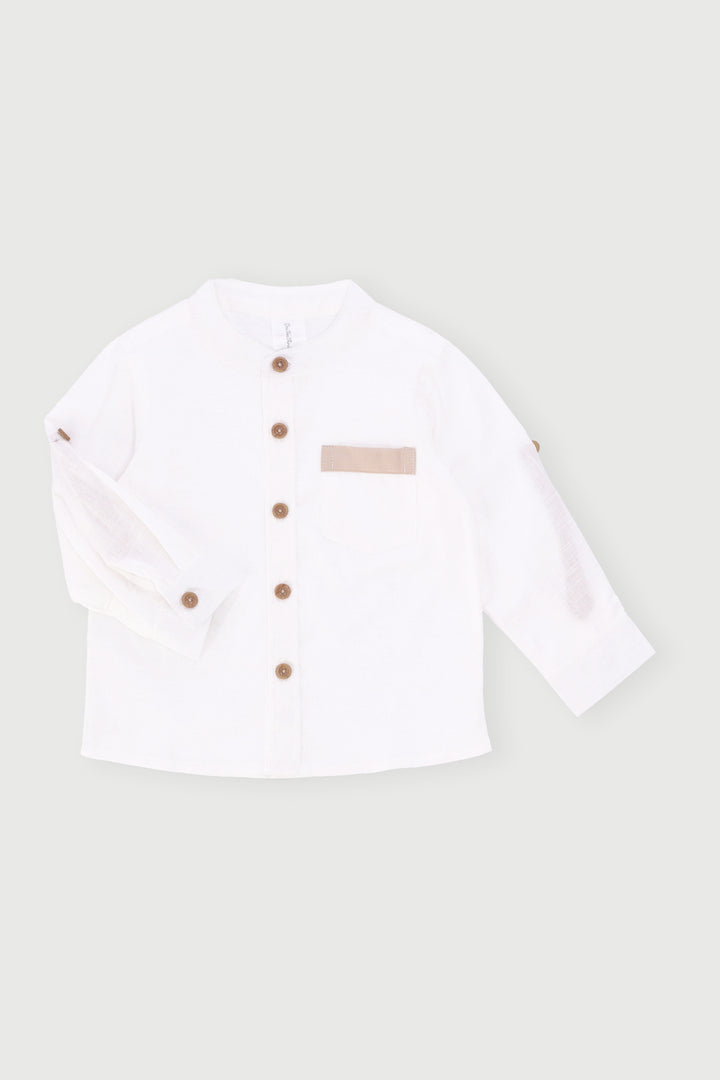 Baby Boys Occasion Shirt - White