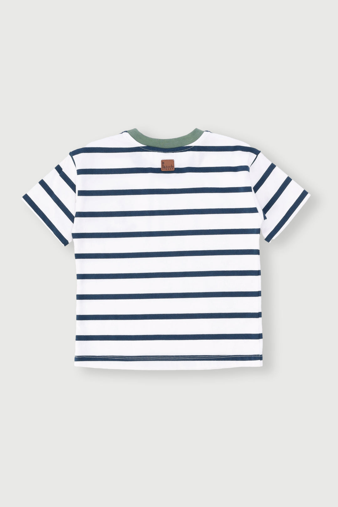 Keedo Boys Fashion Stripe Tee - White