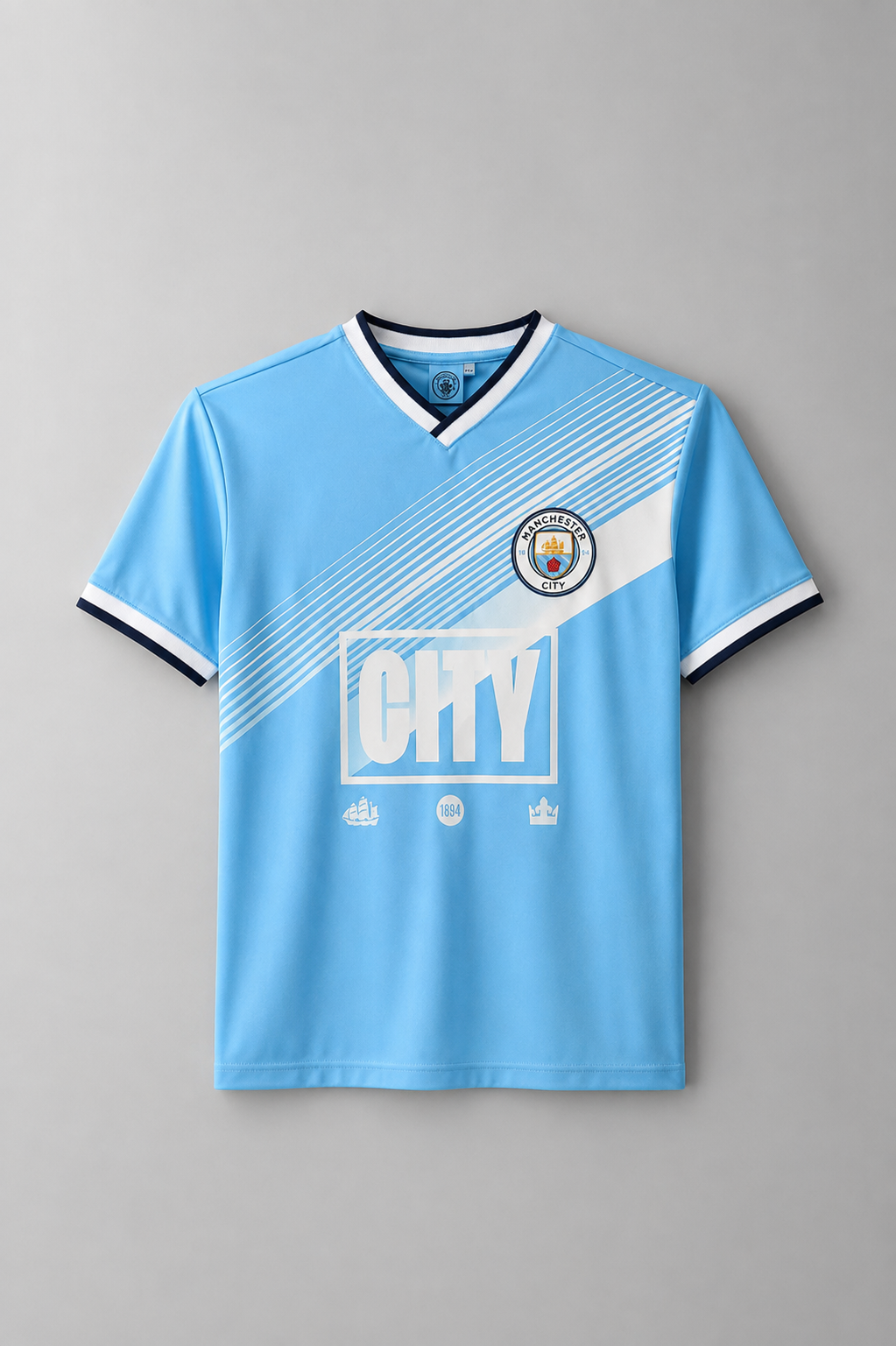 Boys Man City Fc Sports Tee - Blue