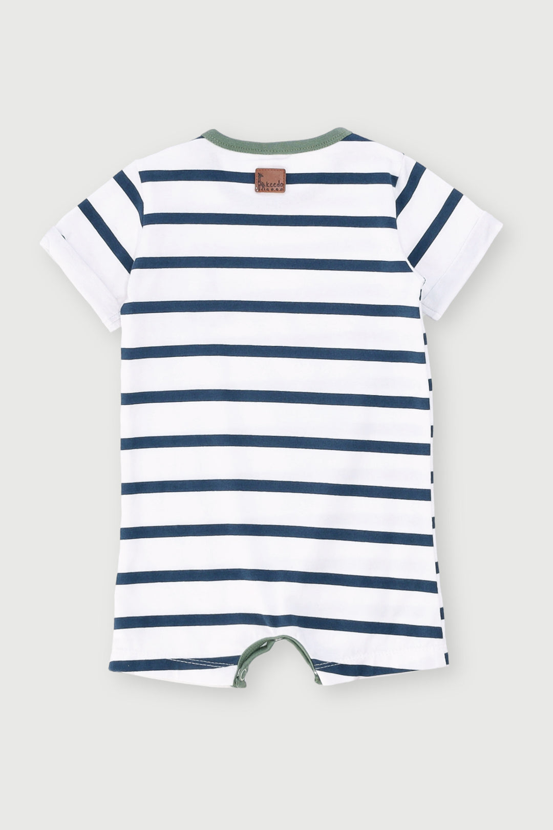 Keedo Baby Boys Stripe Romper - White