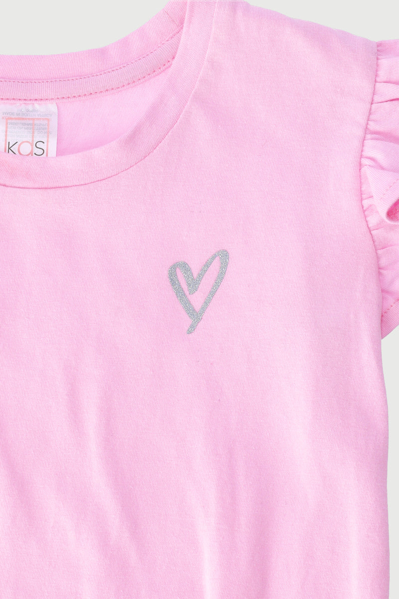 Pre-Girls Plain Tee - Pink