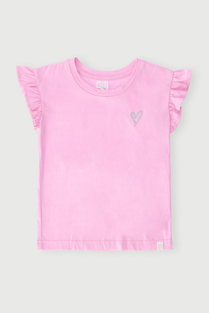 Pre-Girls Plain Tee - Pink