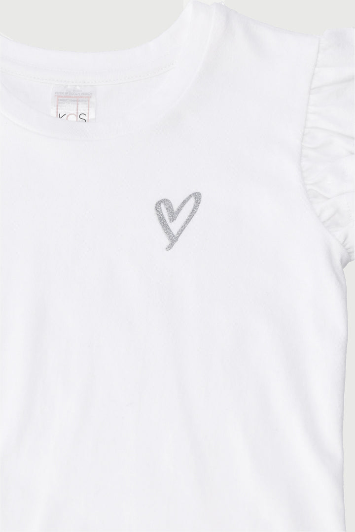 Pre-Girls Plain Tee - White
