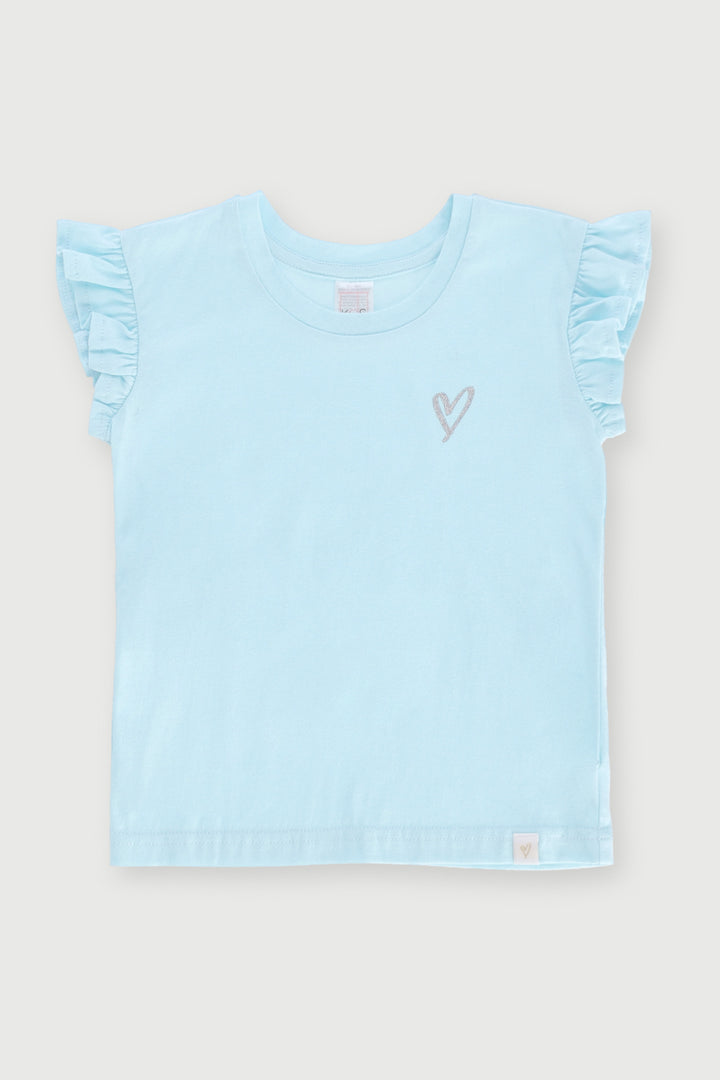 Pre-Girls Plain Tee - Aqua