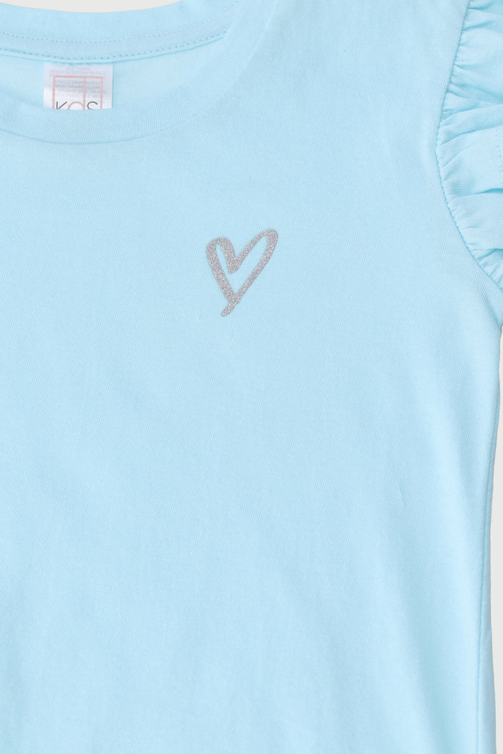 Pre-Girls Plain Tee - Aqua