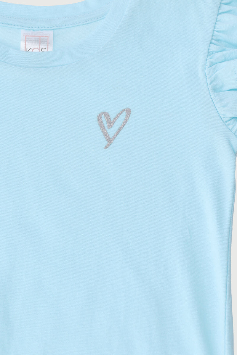 Pre-Girls Plain Tee - Aqua