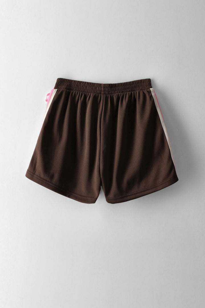 Girls Bow Sport Pants - Brown
