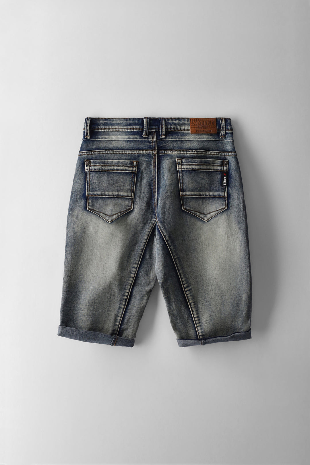 Boys Tea Stain Butler Cargo Denim Short - Blue