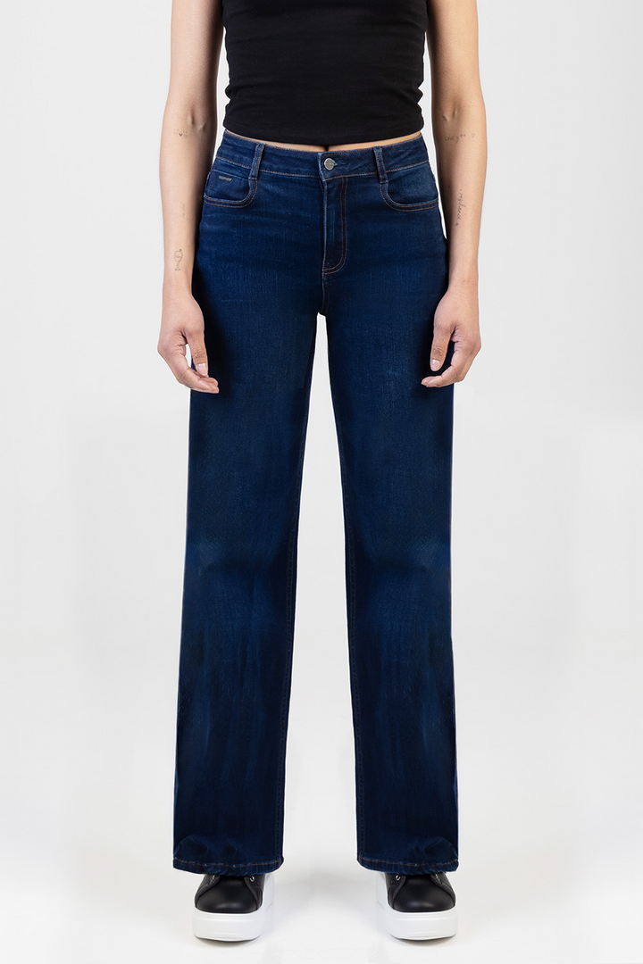 Sophia Wide Leg Denim - Mid Wash