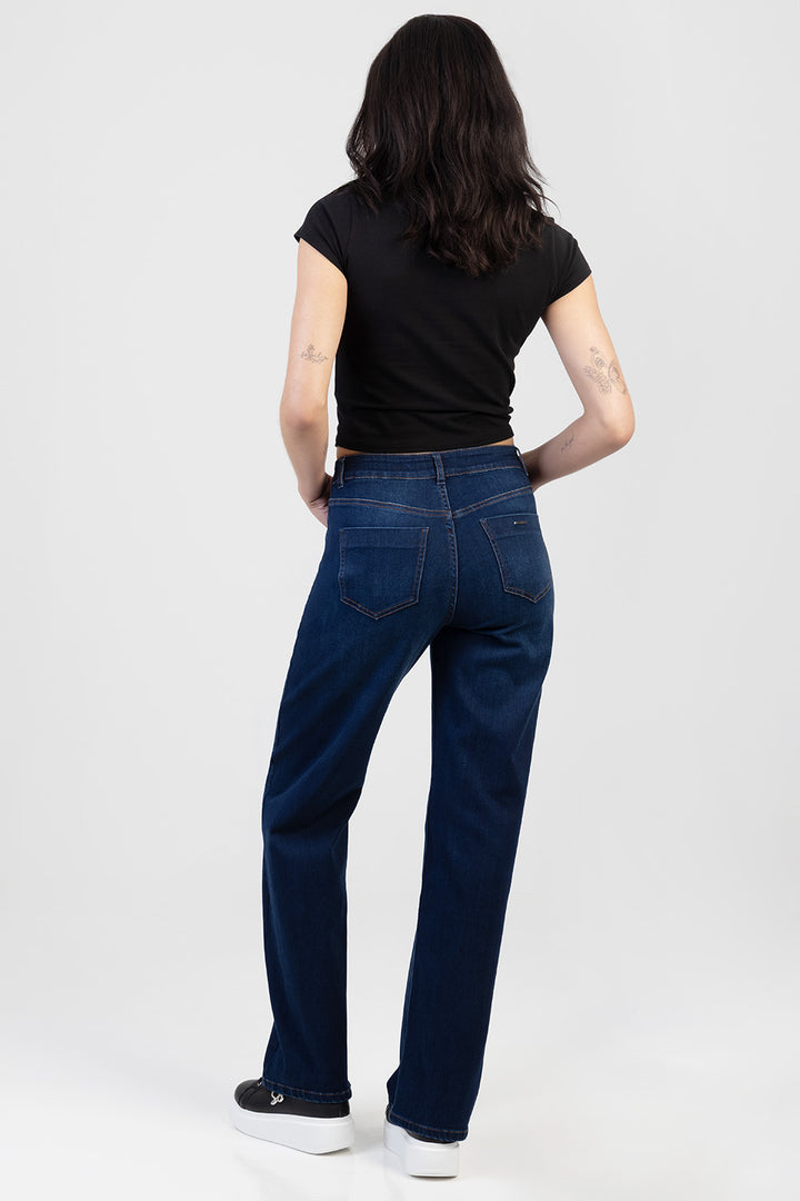 Sophia Wide Leg Denim - Mid Wash