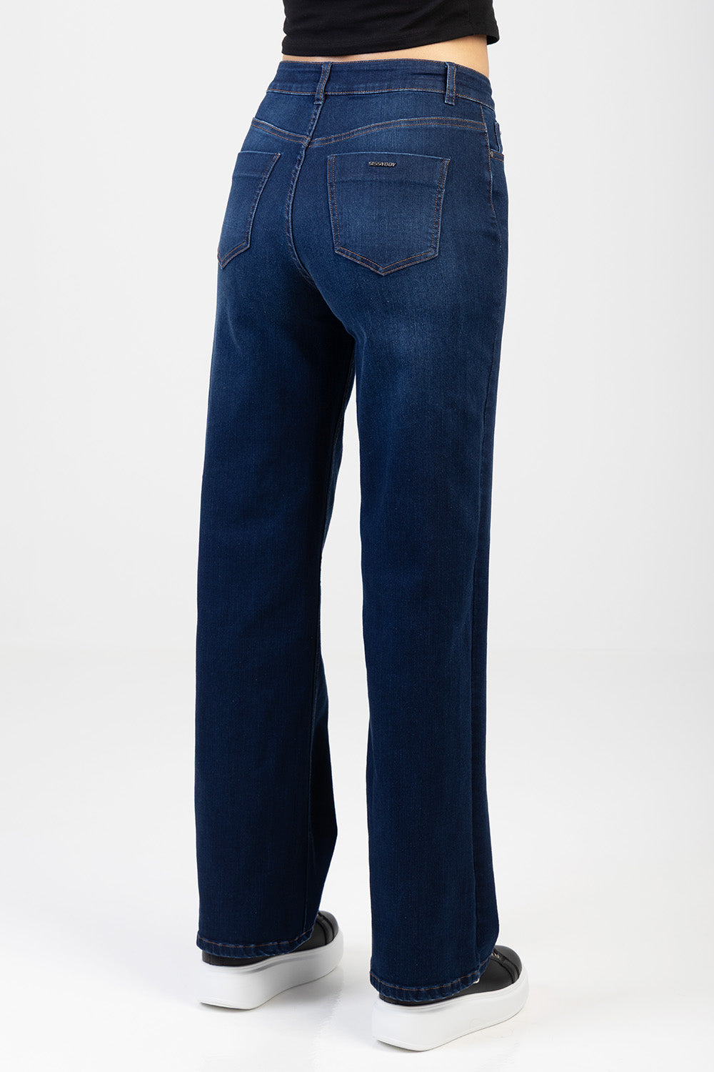 Sophia Wide Leg Denim - Mid Wash