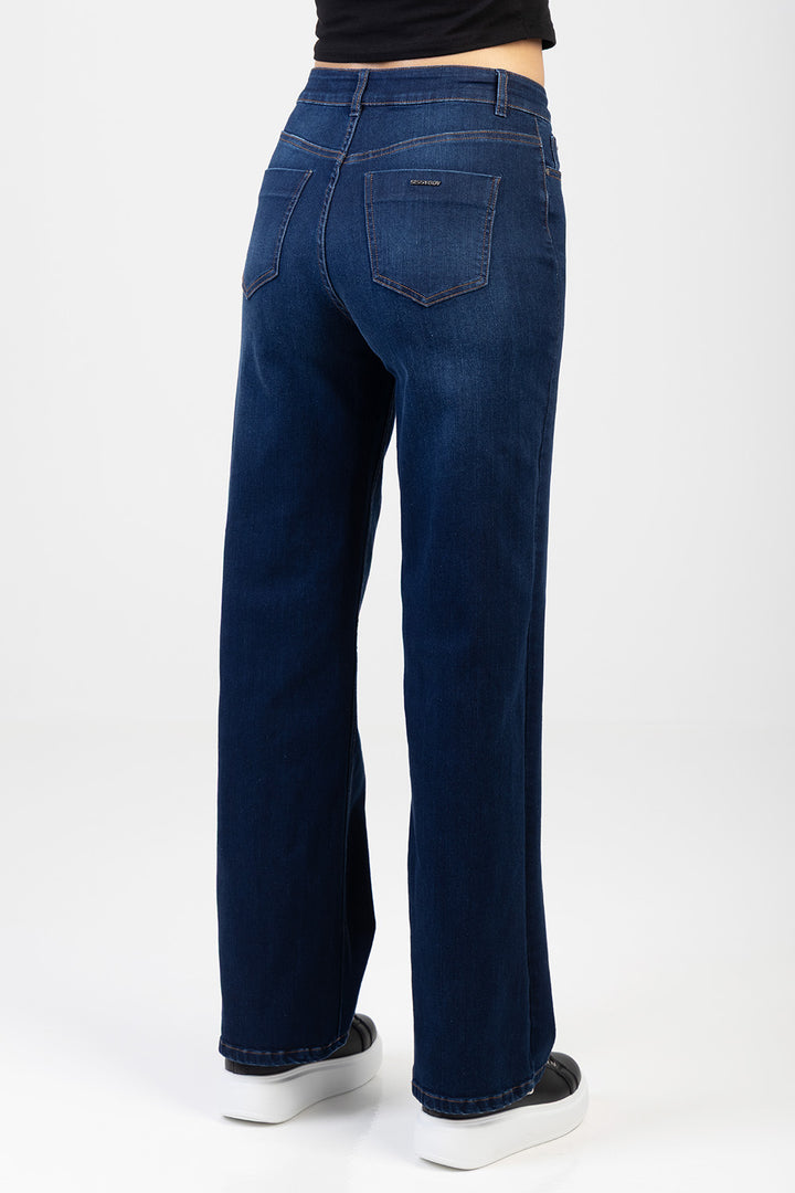 Sophia Wide Leg Denim - Mid Wash