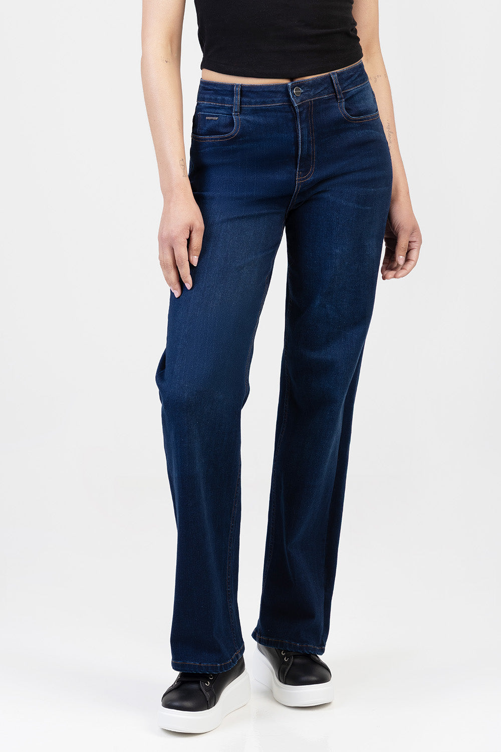 Sophia Wide Leg Denim - Mid Wash
