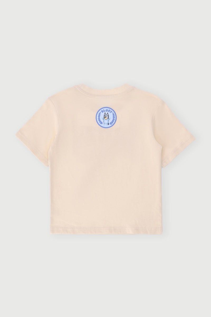 Pre-Boys Oversized Bluey Tee - Cream