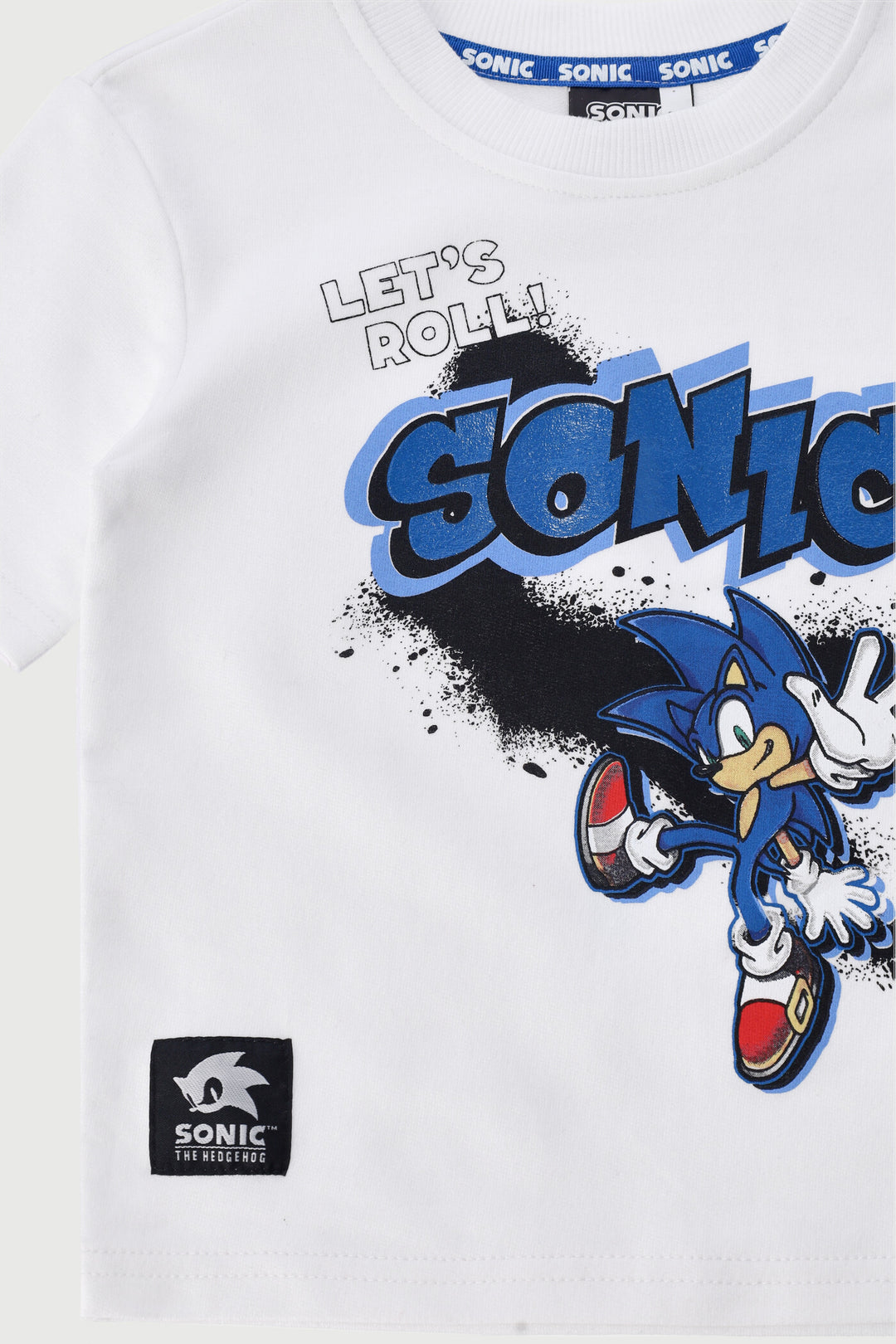 Pre-Boys Sonic Gloss Fleece Tee - White