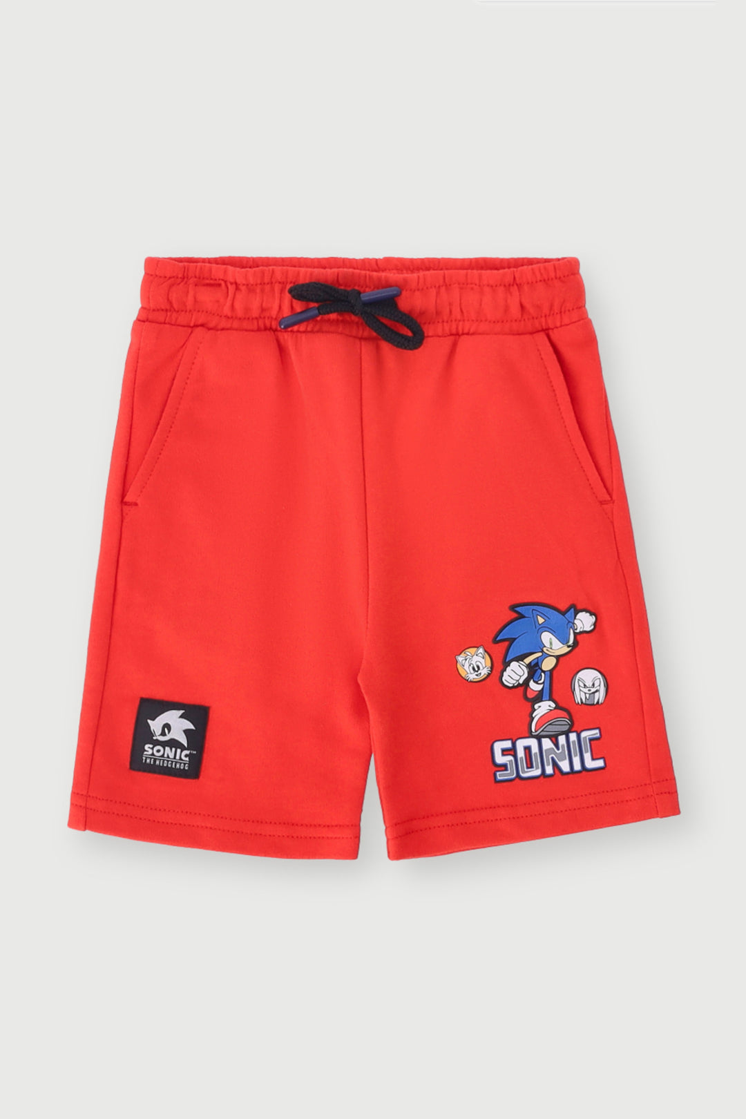 Pre-Boys Sonic 1 Print Shorts - Red
