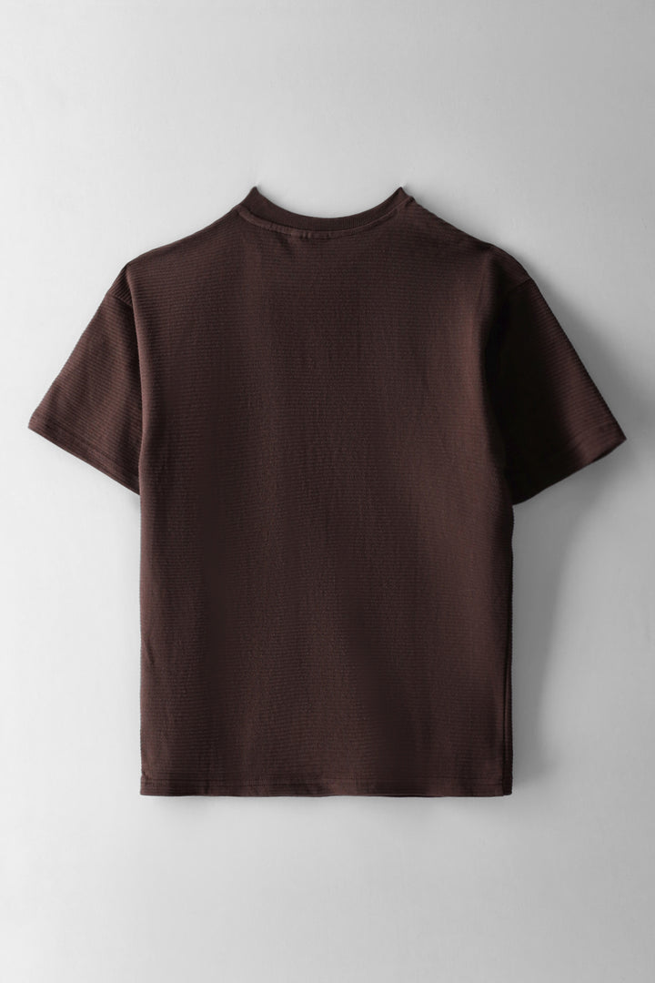 Boys Oversized Ottoman T-Shirt - Chocolate