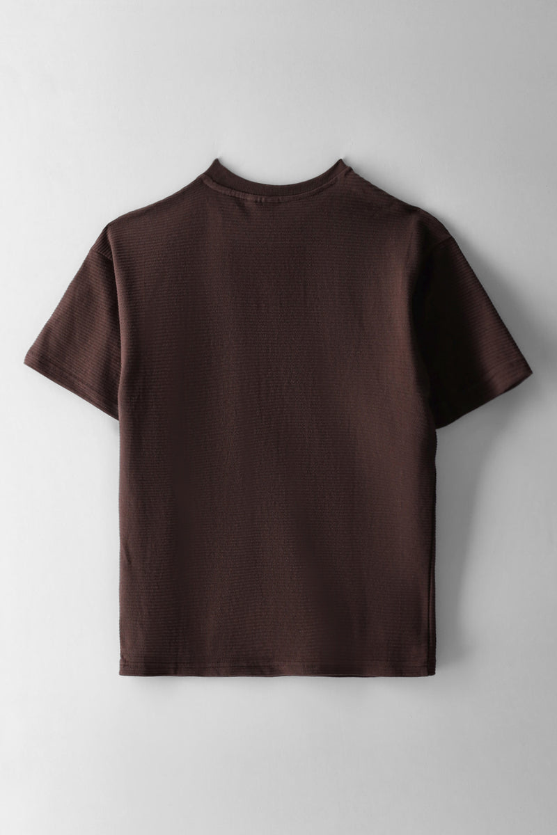 Boys Oversized Ottoman T-Shirt - Chocolate