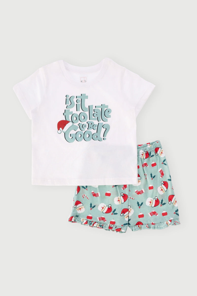 Pre-Girls Be Good Christmas Set - White