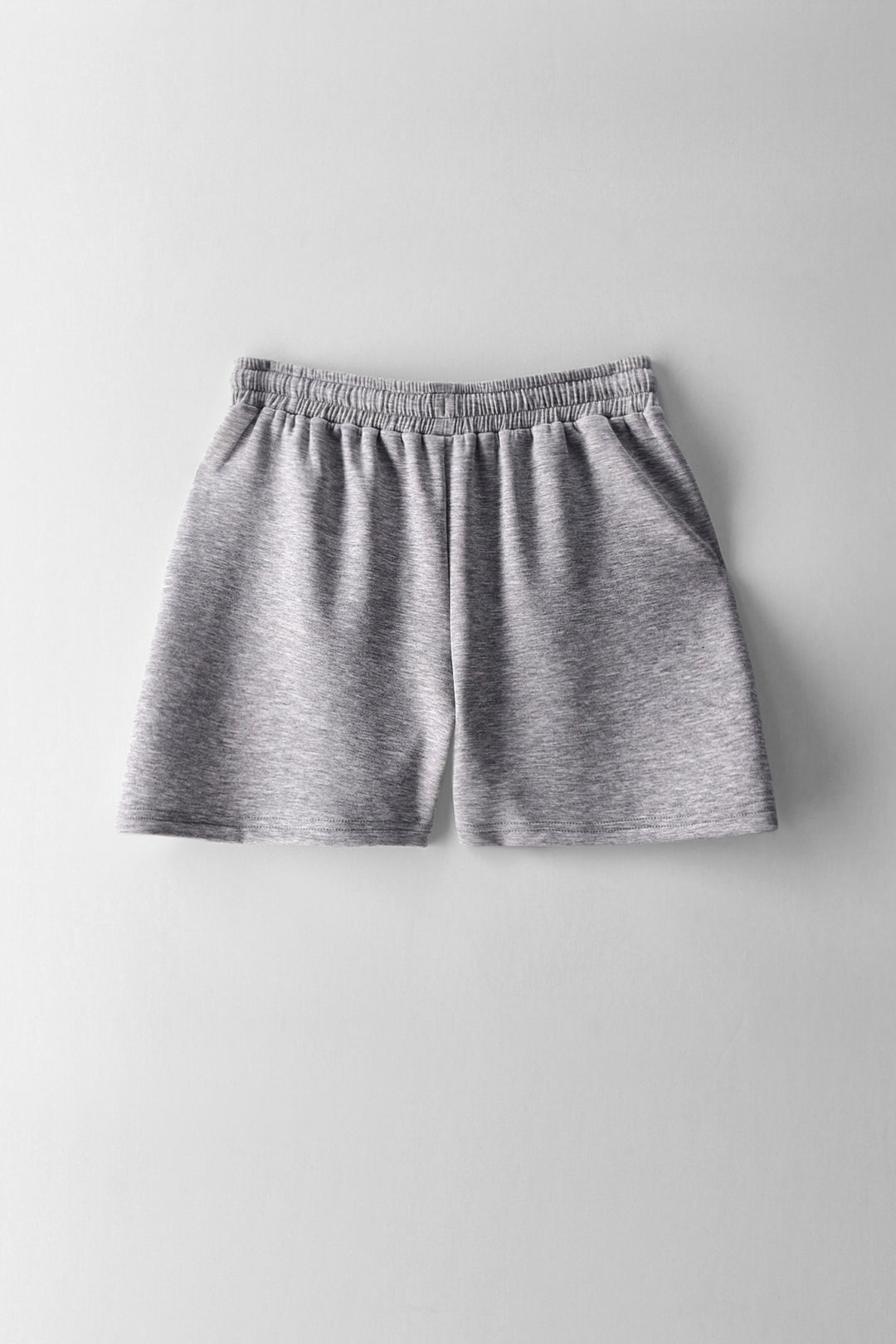 Girls Pintick Scuba Shorts - Grey