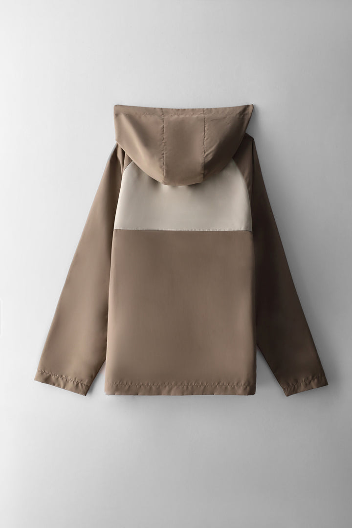 Boys Colour Blocked Windbreaker - Stone