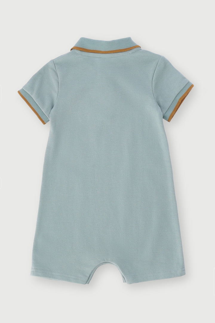 Baby Boys Bear Golfer Romper - Sage