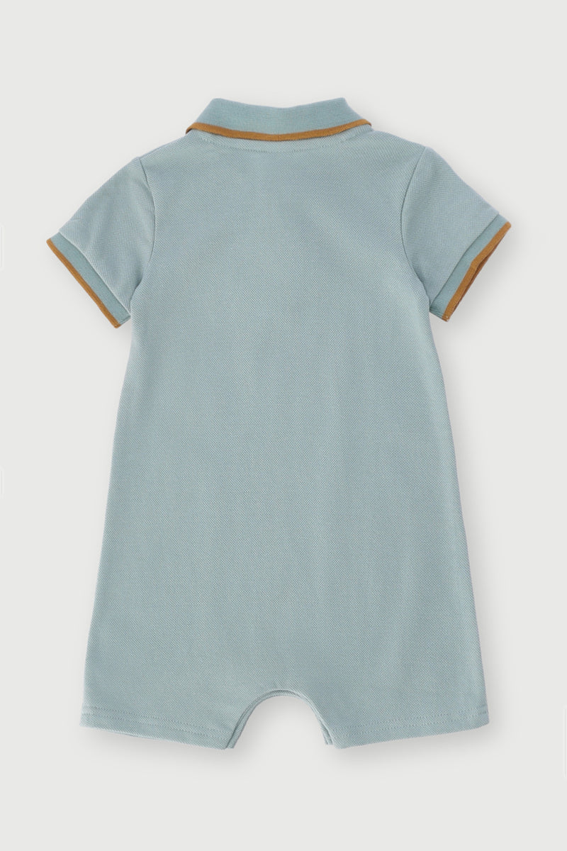 Baby Boys Bear Golfer Romper - Sage