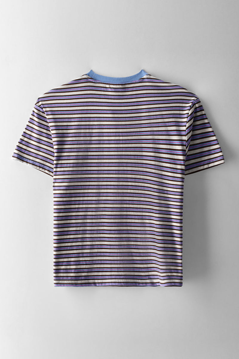 Girls Striped Slogan Oversized Tee - Multi