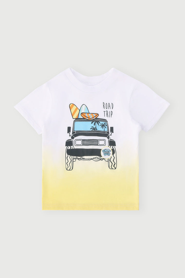 Baby Boys Road Trip Tee - Light Yellow