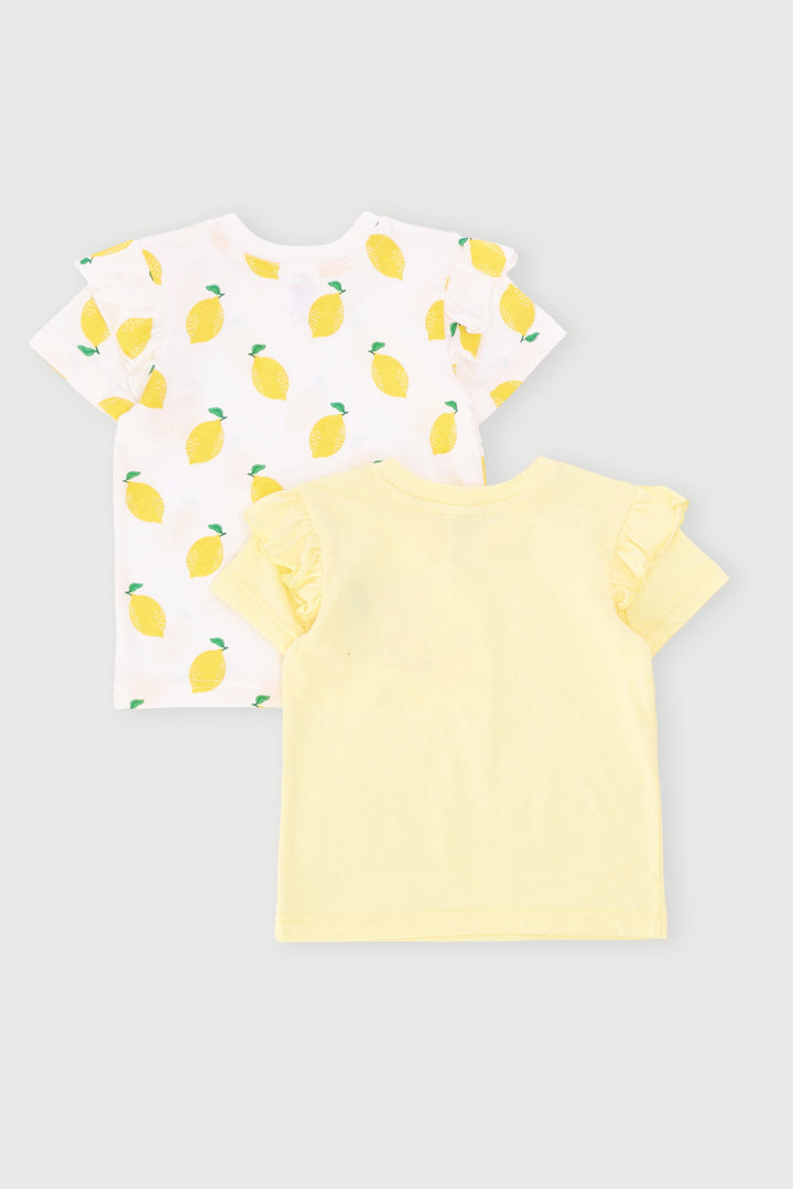 Baby Girls 2 Pack Lemons Tee - Yellow