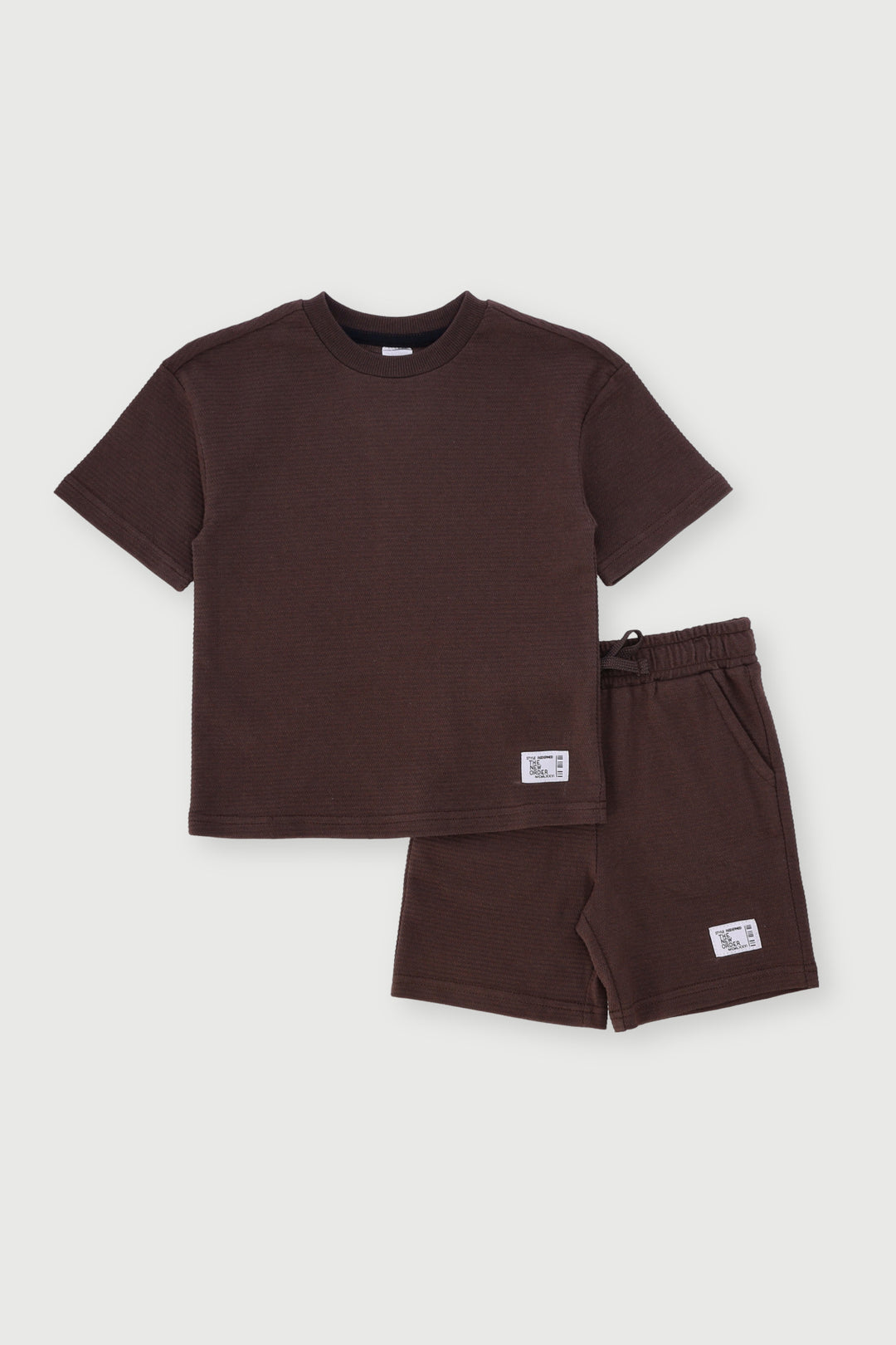 Pre-Boys Ottaman Short Set - Brown