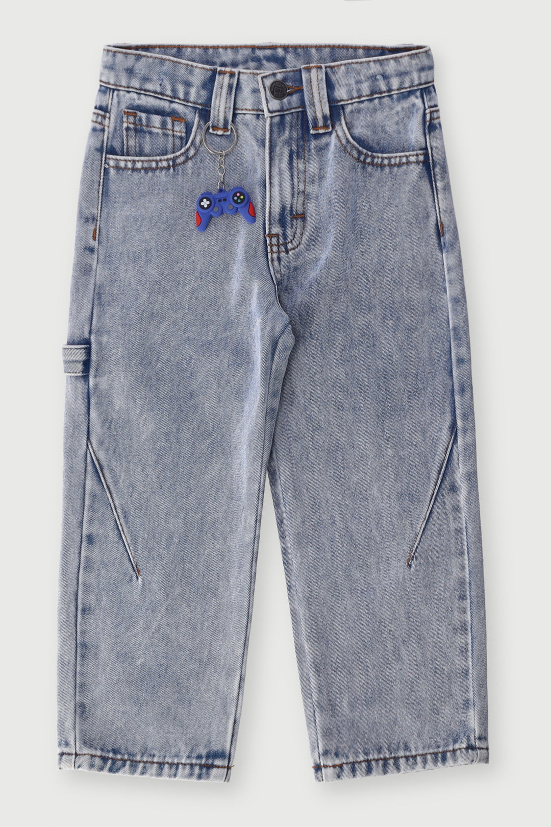 Pre-Boys Straight Novelty Keychain Denim - Bleach